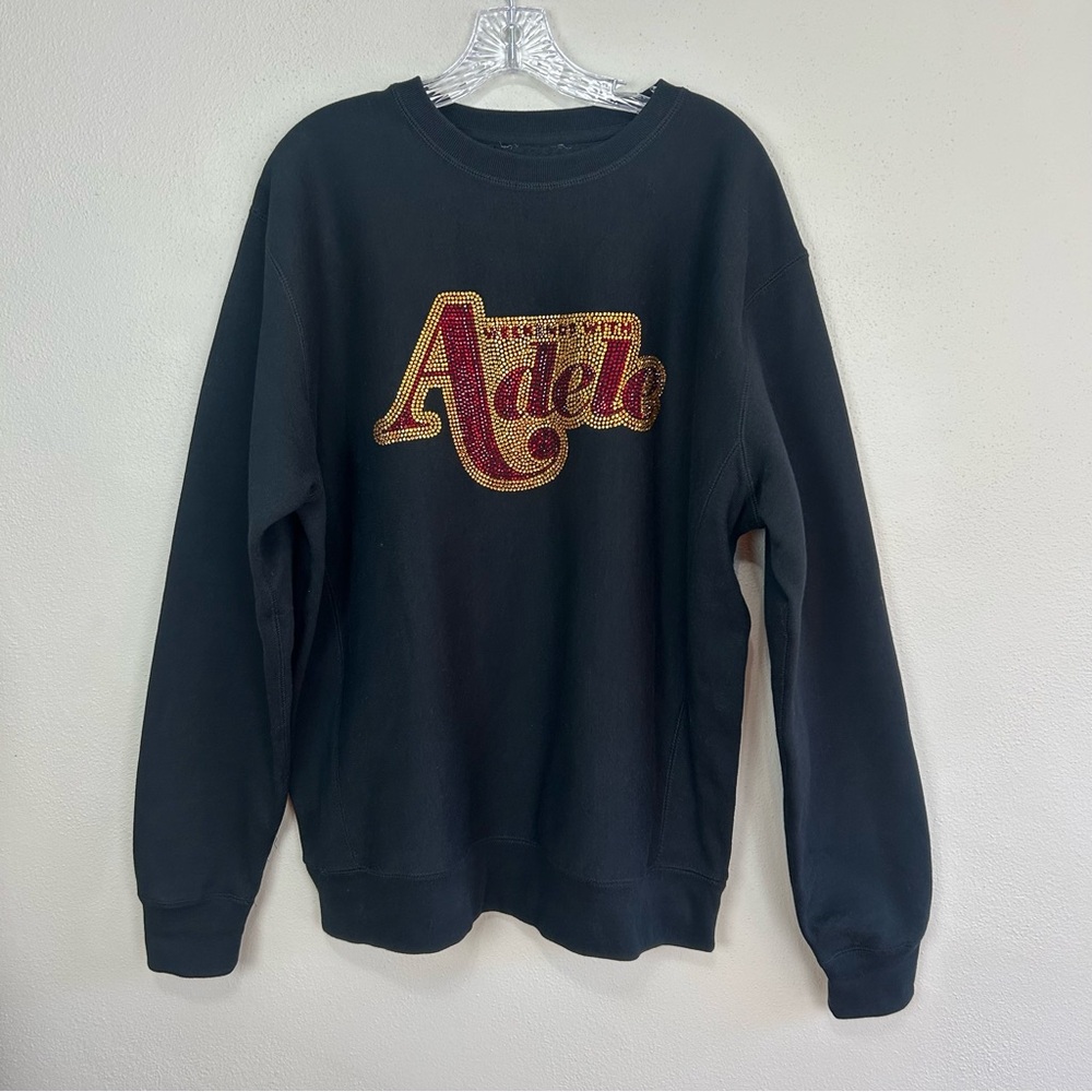 Weekends With Adele Rhinestone Crewneck Sweatshir… - image 1